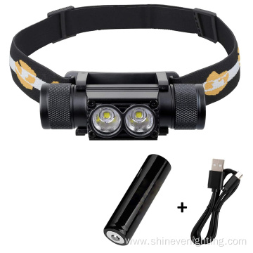 Detachable dual LED USB Motion Sensor Headlamp Flashlight